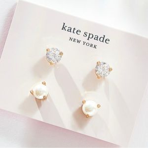 NWT Kate Spade Rise and Shine Stud Earrings Set of 2